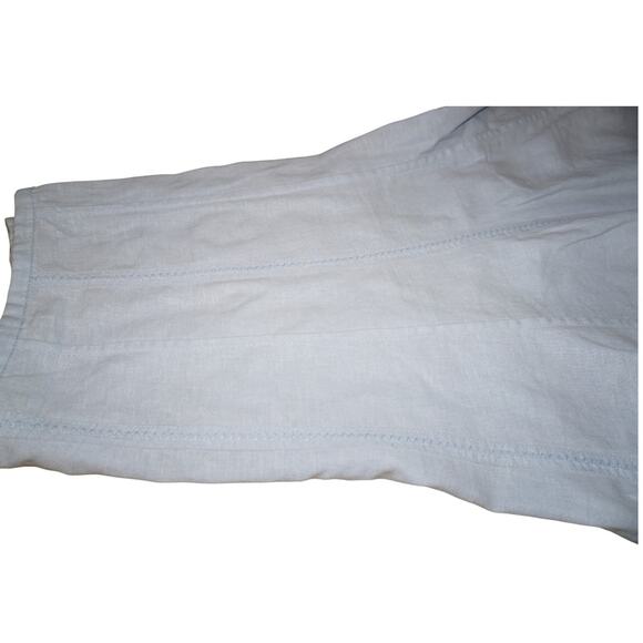 Dalia Collection Light Blue Linen Blend Midi Skirt Size 8 - Picture 12 of 13